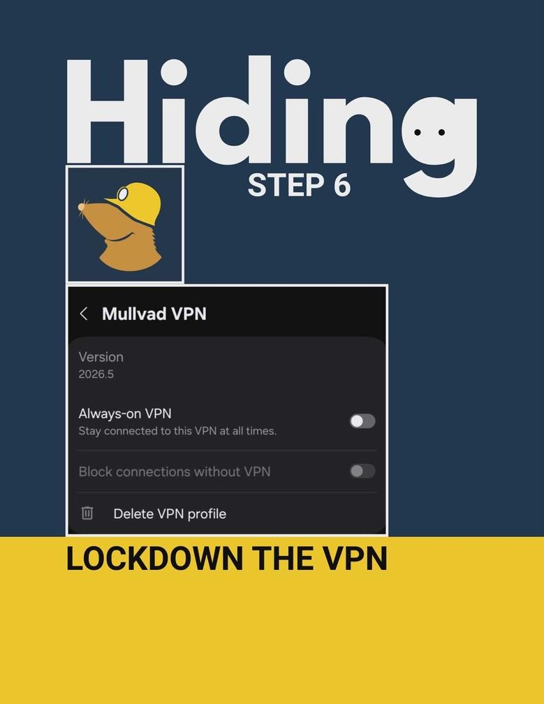 Hiding step 6: Lockdown the VPN