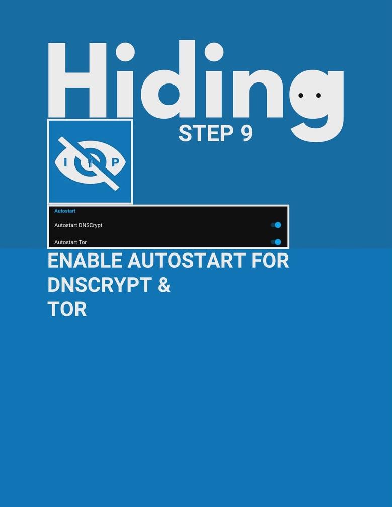 Hiding step 9: Enable Autostart for DNSCrypt & Tor