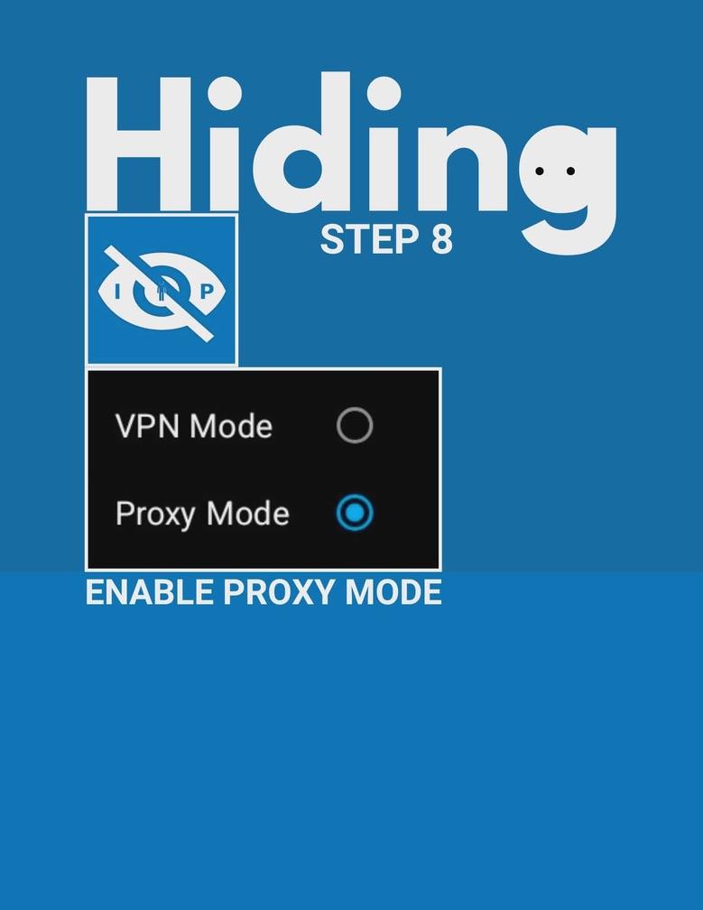 Hiding step 8: Enable Proxy Mode